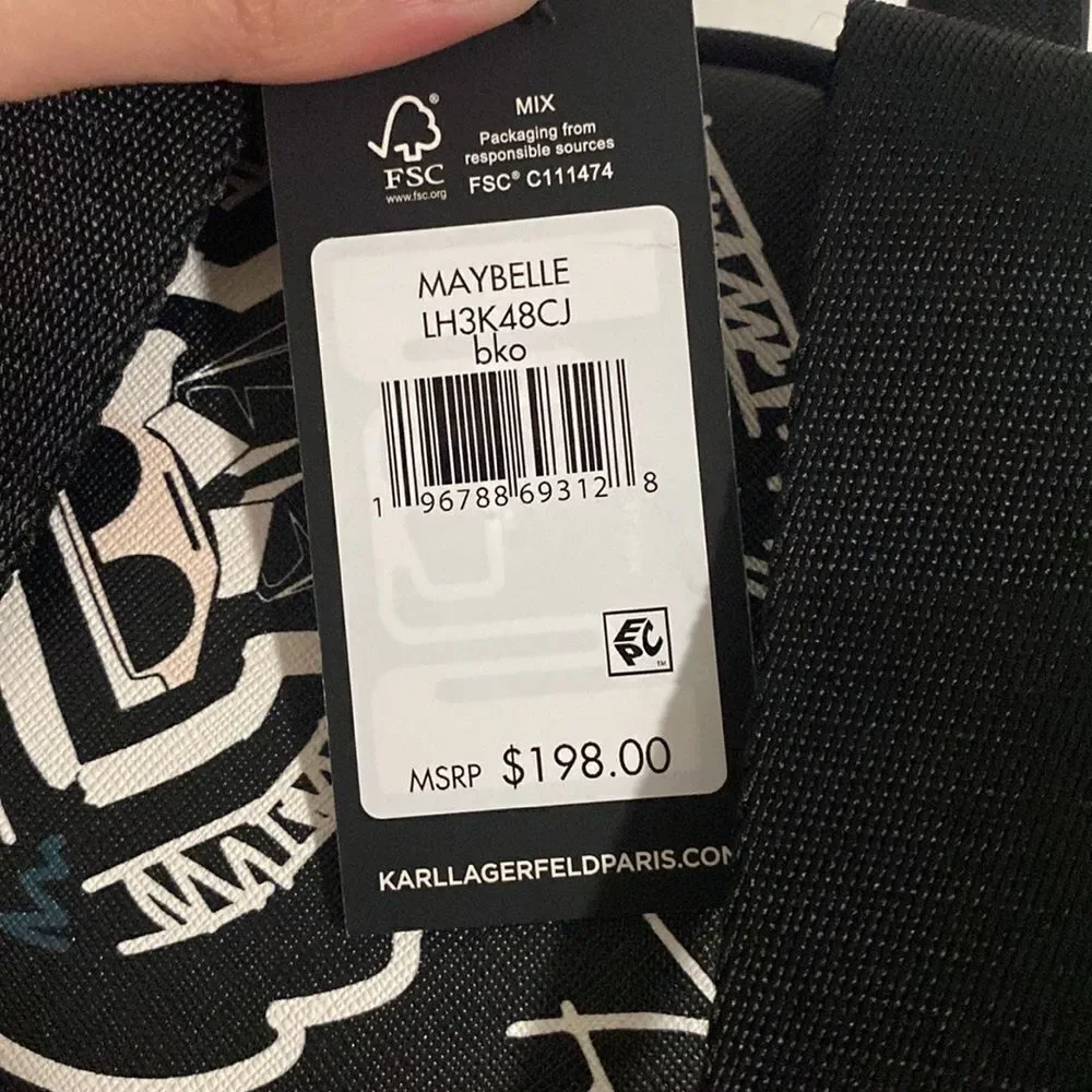 NWT- Karl Lagerfeld- Maybelle graphic mini backpack